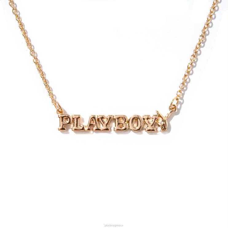 Περιδέραιο με πινακίδα τύπου masthead γυναίκες Playboy χρυσός FVX681625 αξεσουάρ
