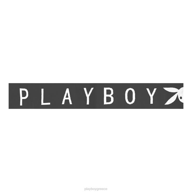 πλεκτό κασκόλ με λογότυπο γυναίκες Playboy μαύρος FVX681604 αξεσουάρ