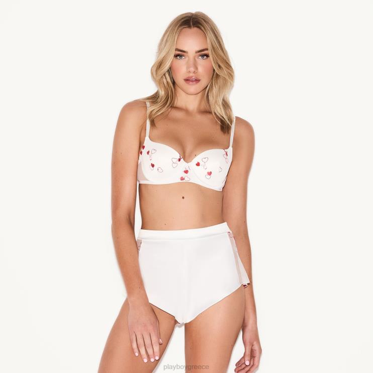 το σουτιέν βυθού push-up miss Φεβρουαρίου γυναίκες Playboy άσπρο FVX681492 είδη ένδυσης