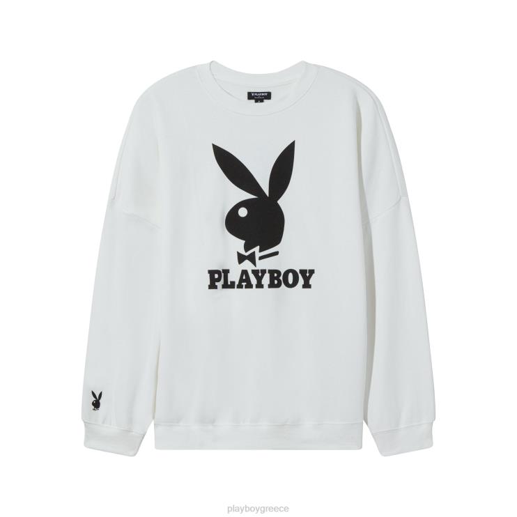 κλασικό λαιμόκοψη γυναίκες Playboy λευκό αλυσούμι FVX681079 είδη ένδυσης