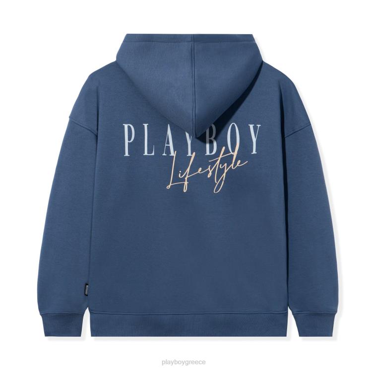 lifestyle φούτερ με φερμουάρ γυναίκες Playboy μπλε FVX681146 είδη ένδυσης