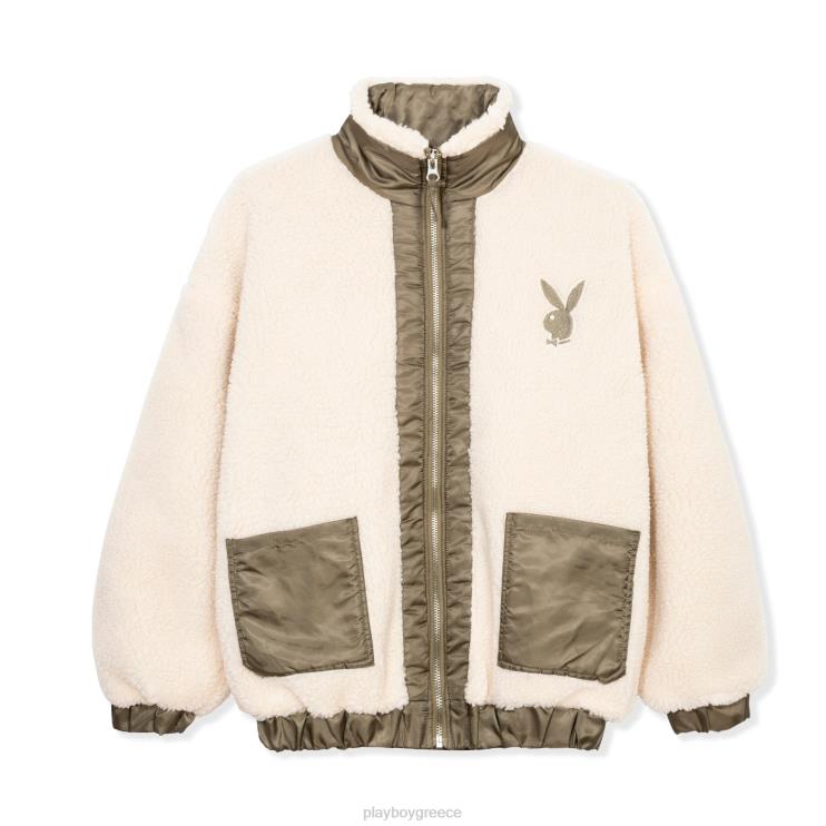 teddy patch jacket γυναίκες Playboy πέτρα FVX681077 είδη ένδυσης