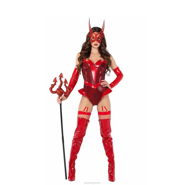 devilicious - σετ 3 τμχ γυναίκες Playboy το κόκκινο FVX681376 είδη ένδυσης