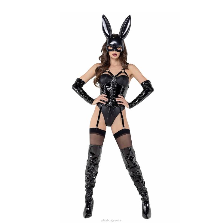 λαγουδάκι dominatrix - σετ 4 τμχ γυναίκες Playboy μαύρος FVX681358 είδη ένδυσης