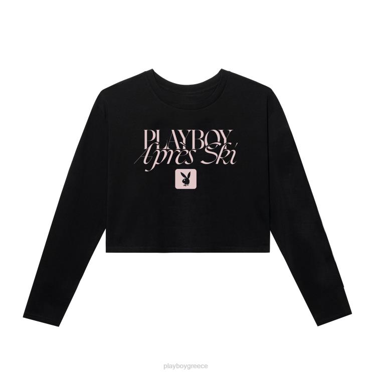 apres ski cropped μακρυμάνικο γυναίκες Playboy μαύρος FVX68962 είδη ένδυσης