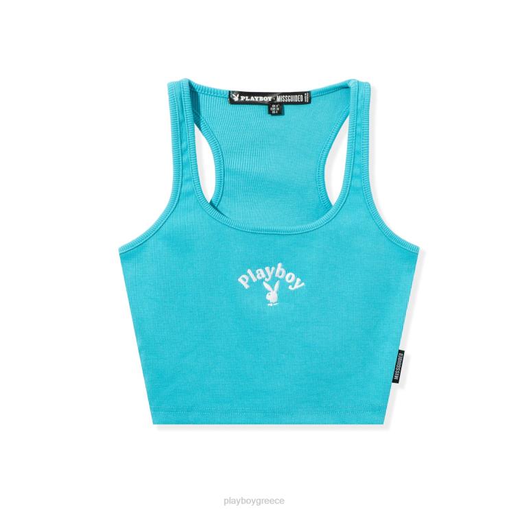 κλασικό cropped racer tank γυναίκες Playboy μπλε FVX681036 είδη ένδυσης