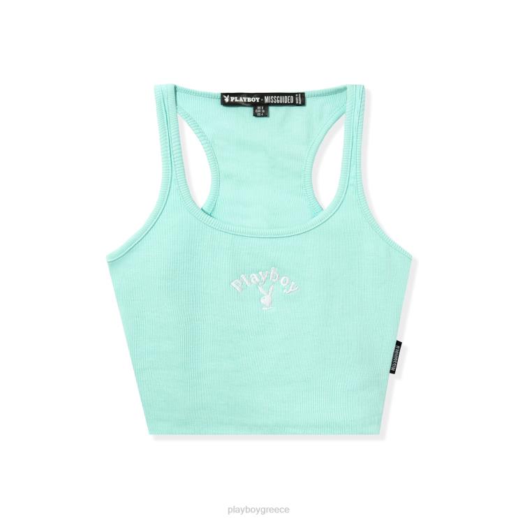κλασικό cropped racer tank γυναίκες Playboy μέντα FVX681037 είδη ένδυσης
