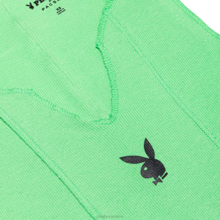 diy φανελάκι γυναίκες Playboy παστέλ πράσινο FVX681049 είδη ένδυσης