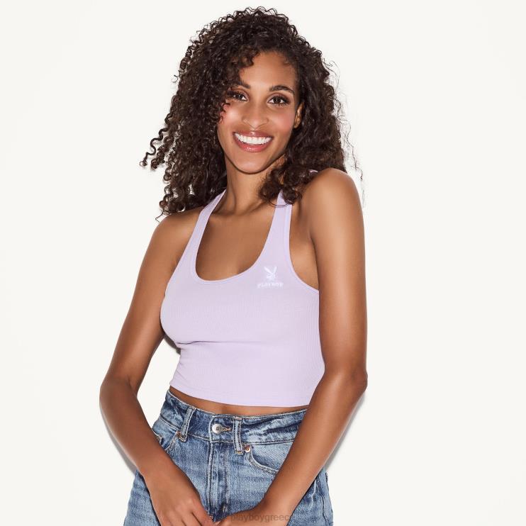κλασικό λογότυπο racerback tank γυναίκες Playboy λεβάντα FVX681008 είδη ένδυσης