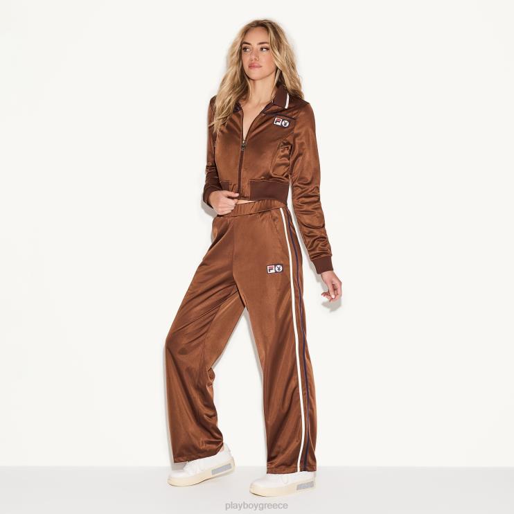 παντελόνι πίστας mardi γυναίκες Playboy x FILA καφέ FVX681180 είδη ένδυσης