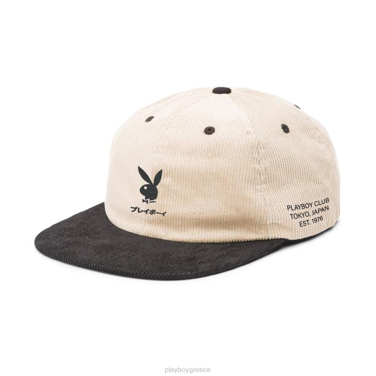 tokyo club khaki bill strapback άνδρες Playboy μαύρος FVX68715 αξεσουάρ