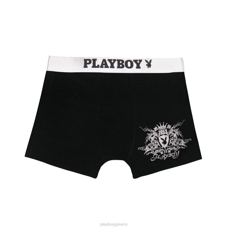 μασίφ λογότυπο μποξεράκι άνδρες Playboy μαύρος FVX68676 είδη ένδυσης