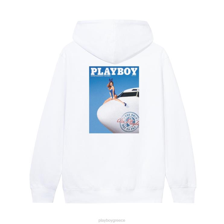 κουκούλα εξωφύλλου Μαΐου 2014 άνδρες Playboy άσπρο FVX68404 είδη ένδυσης