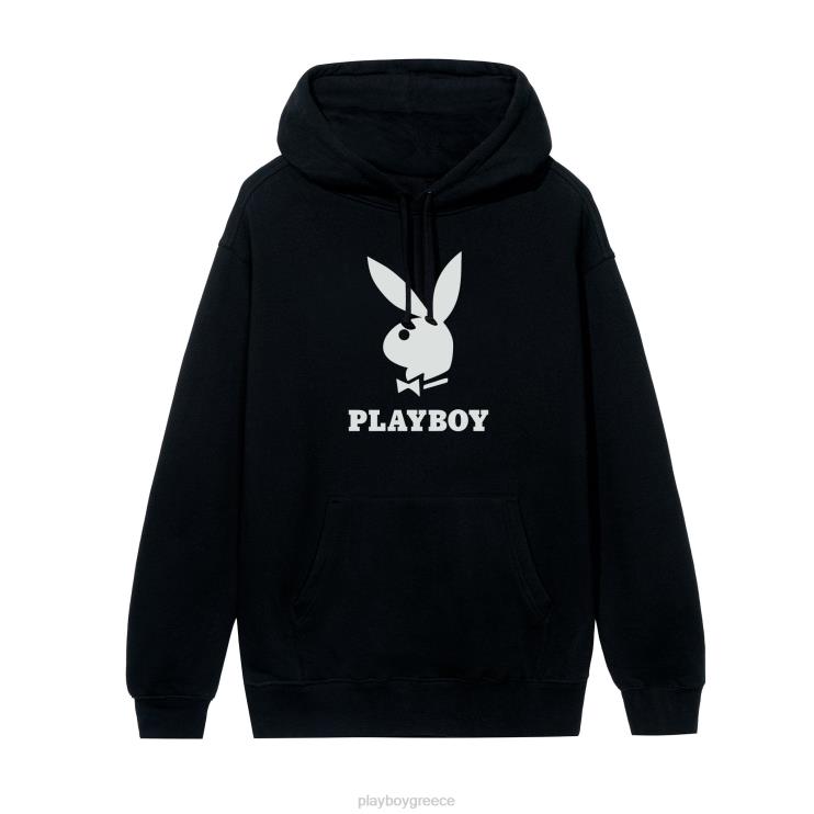 κουκούλα με λογότυπο άνδρες Playboy μαύρος FVX68396 είδη ένδυσης