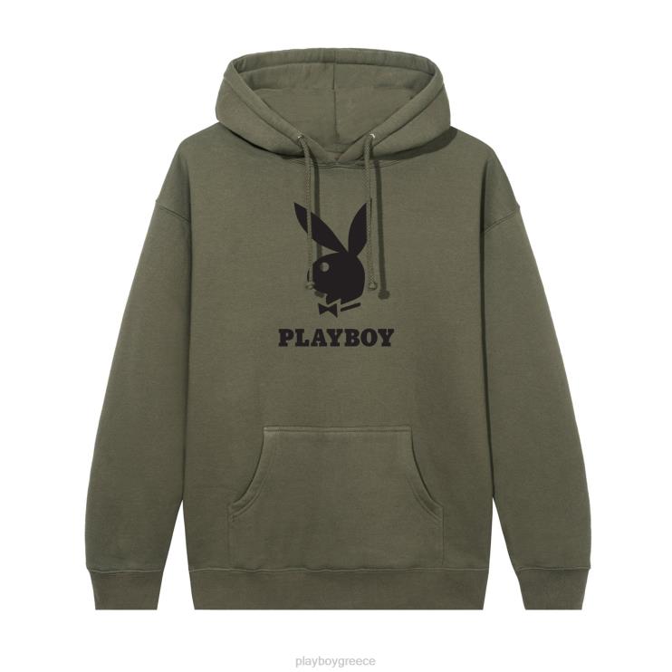κουκούλα με λογότυπο άνδρες Playboy ελιά FVX68398 είδη ένδυσης