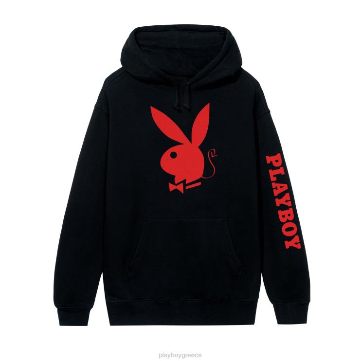 άτακτη κουκούλα άνδρες Playboy μαύρος FVX68407 είδη ένδυσης
