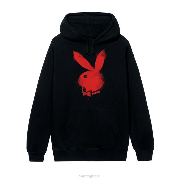 Φούτερ με λογότυπο με σπρέι άνδρες Playboy το κόκκινο FVX68423 είδη ένδυσης