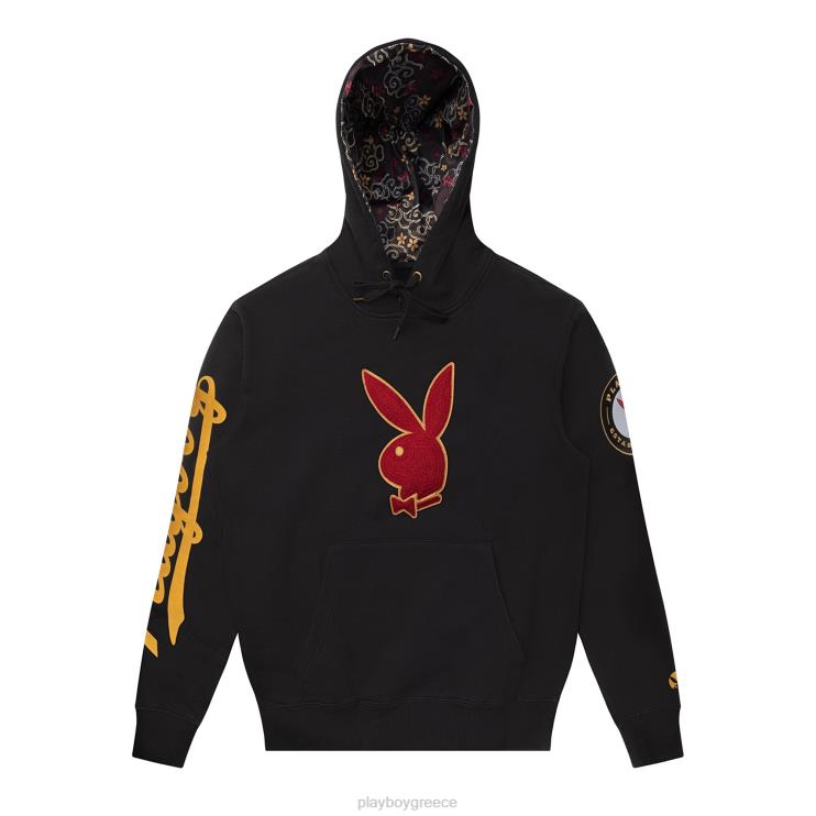 έτος του κουνελιού με κουκούλα άνδρες Playboy x Lids μαύρος FVX68512 είδη ένδυσης