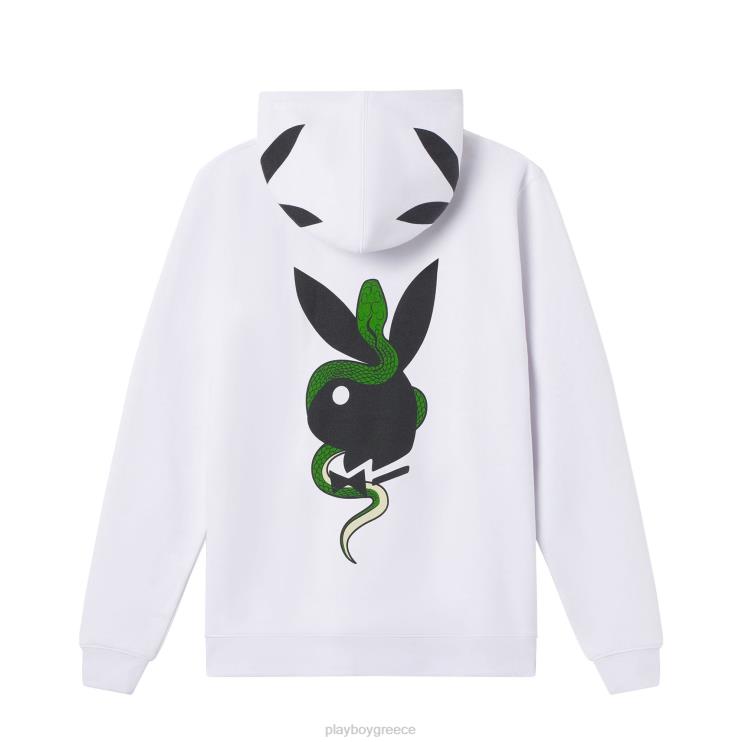 ΦΟΥΤΕΡ με ΚΟΥΚΟΥΛΑ άνδρες Playboy x The Great Frog άσπρο FVX68500 είδη ένδυσης