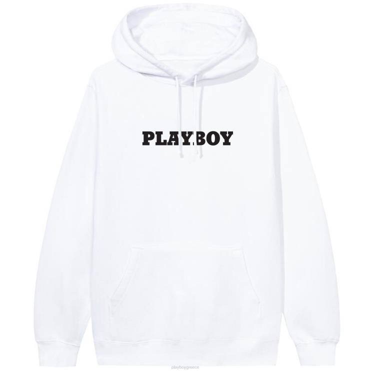 κουκούλα τύπου masthead άνδρες Playboy άσπρο FVX68402 είδη ένδυσης