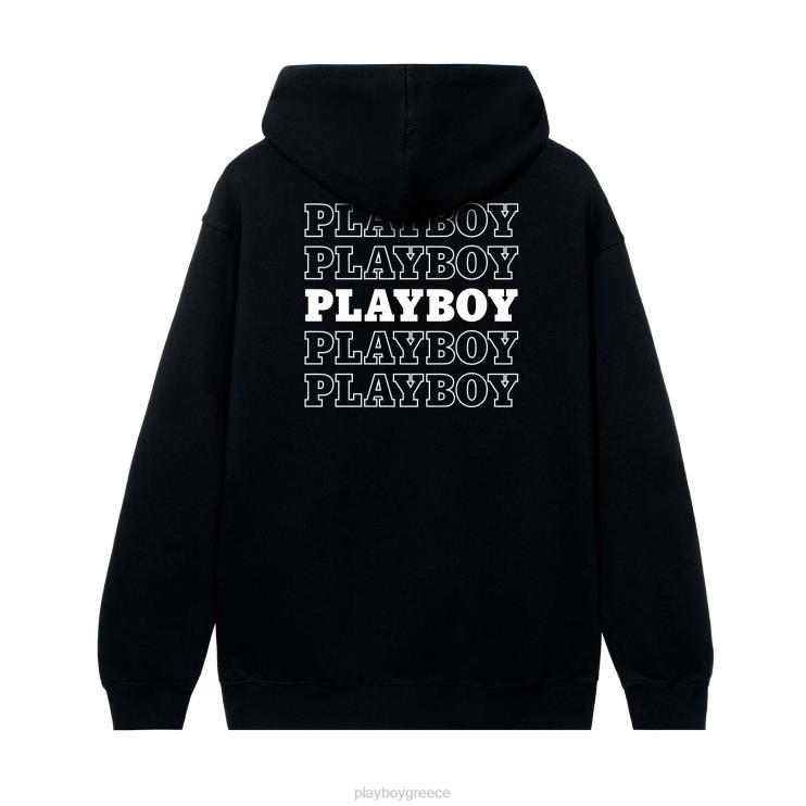 επαναλαμβανόμενο κουκούλα τύπου masthead άνδρες Playboy μαύρος FVX68415 είδη ένδυσης