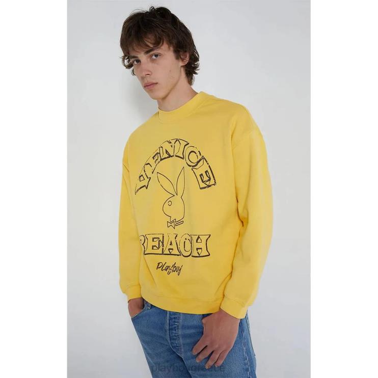 pb venice beach crewneck κίτρινο άνδρες Playboy πρωτότυπο FVX68368 είδη ένδυσης