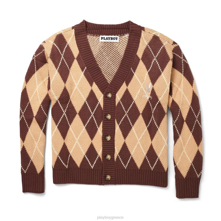 vintage ζακέτα argyle άνδρες Playboy βυρσοδέψω FVX68510 είδη ένδυσης