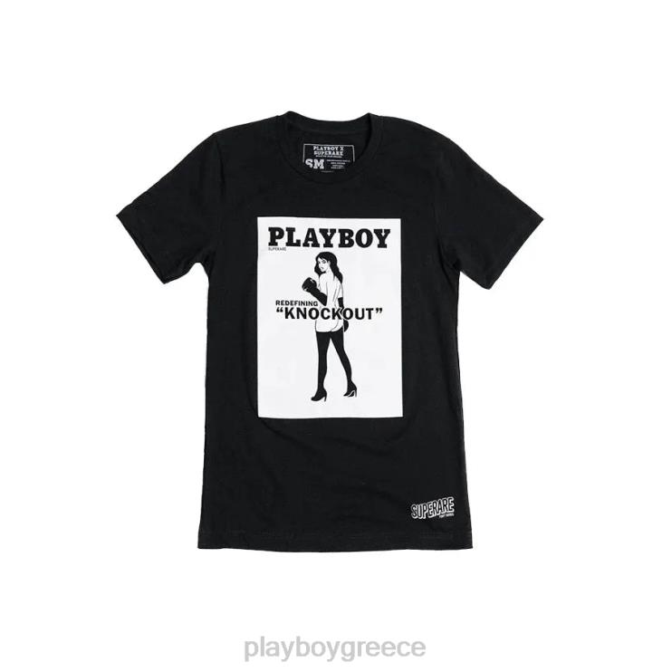 μπλουζάκι νοκ άουτ άνδρες Playboy μαύρος FVX6816 είδη ένδυσης