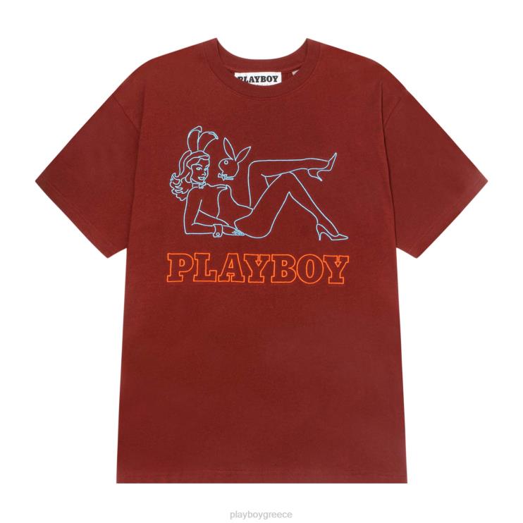 μπλουζάκι αργά το βράδυ άνδρες Playboy ψημένο τούβλο FVX68208 είδη ένδυσης