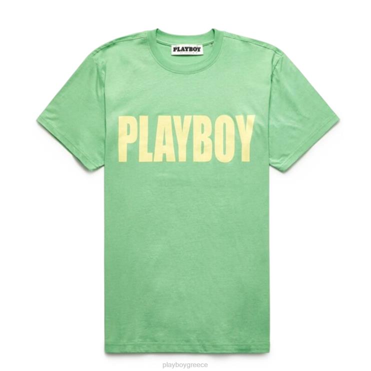 αντίκτυπο μπλουζάκι άνδρες Playboy πράσινος FVX68300 είδη ένδυσης