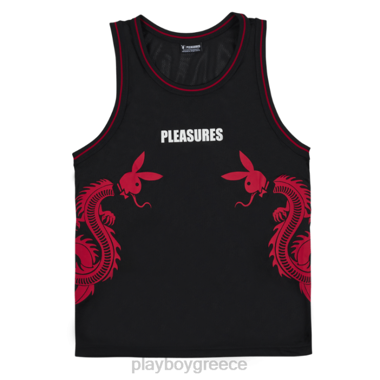 ουρά φανέλα μπάσκετ άνδρες Playboy x Pleasures μαύρος FVX68161 είδη ένδυσης