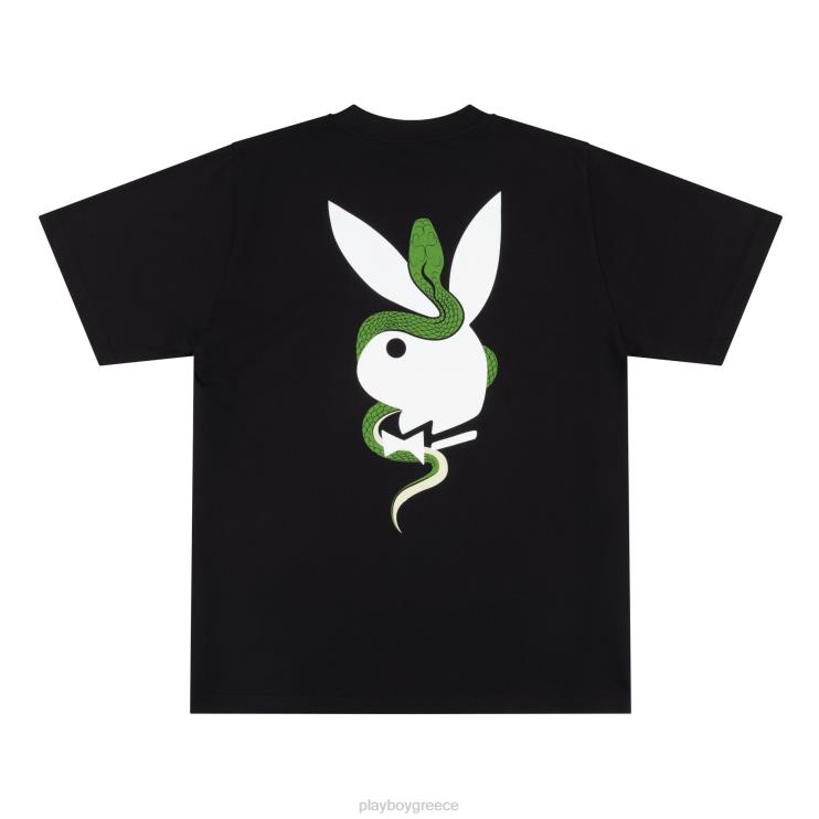Κοντομάνικη μπλούζα άνδρες Playboy x The Great Frog μαύρος FVX68194 είδη ένδυσης