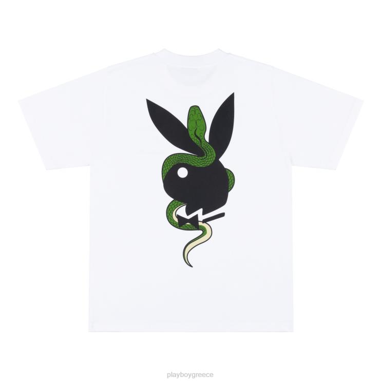 Κοντομάνικη μπλούζα άνδρες Playboy x The Great Frog άσπρο FVX68195 είδη ένδυσης