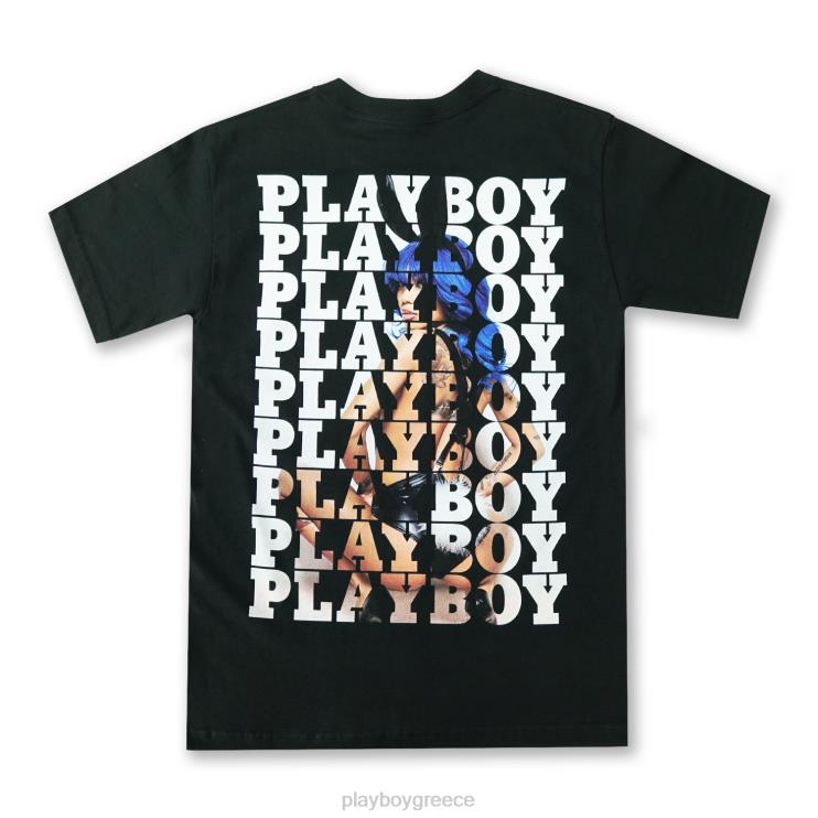 μπλουζάκι τύπου masthead άνδρες Playboy x Coi Leray μαύρος FVX68325 είδη ένδυσης