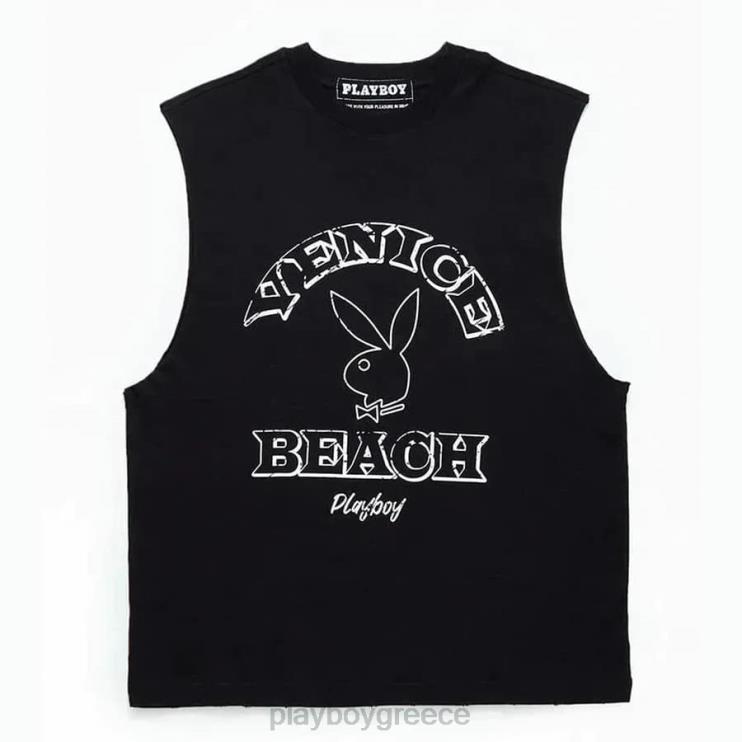pb venice beach muscle tee άνδρες Playboy μαύρος FVX6838 είδη ένδυσης