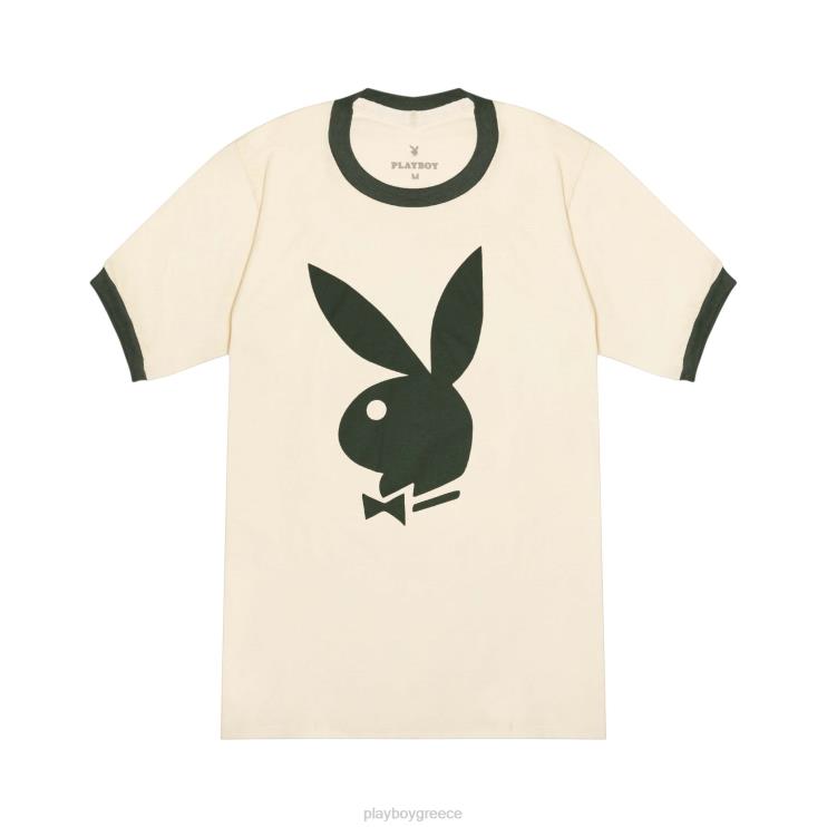 κλασικό ringer t-shirt άνδρες Playboy κρέμα FVX68124 είδη ένδυσης