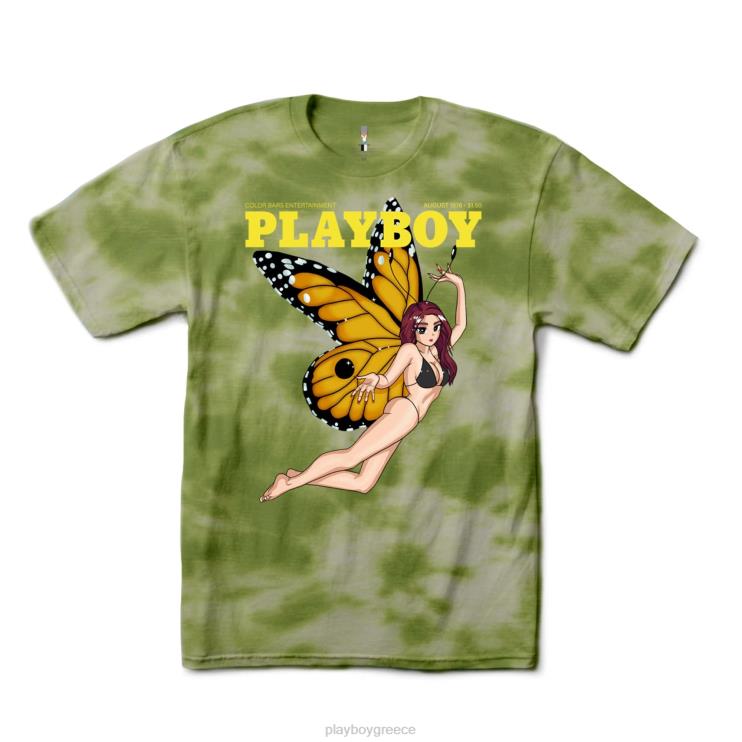 t-shirt πεταλούδα κλαμπ tokyo tie-dye άνδρες Playboy πράσινος FVX68148 είδη ένδυσης